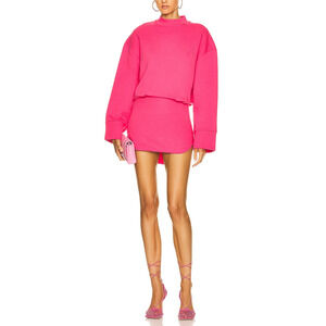 The Attico' Palmer' Pink Cotton Mini Dress Size 38
